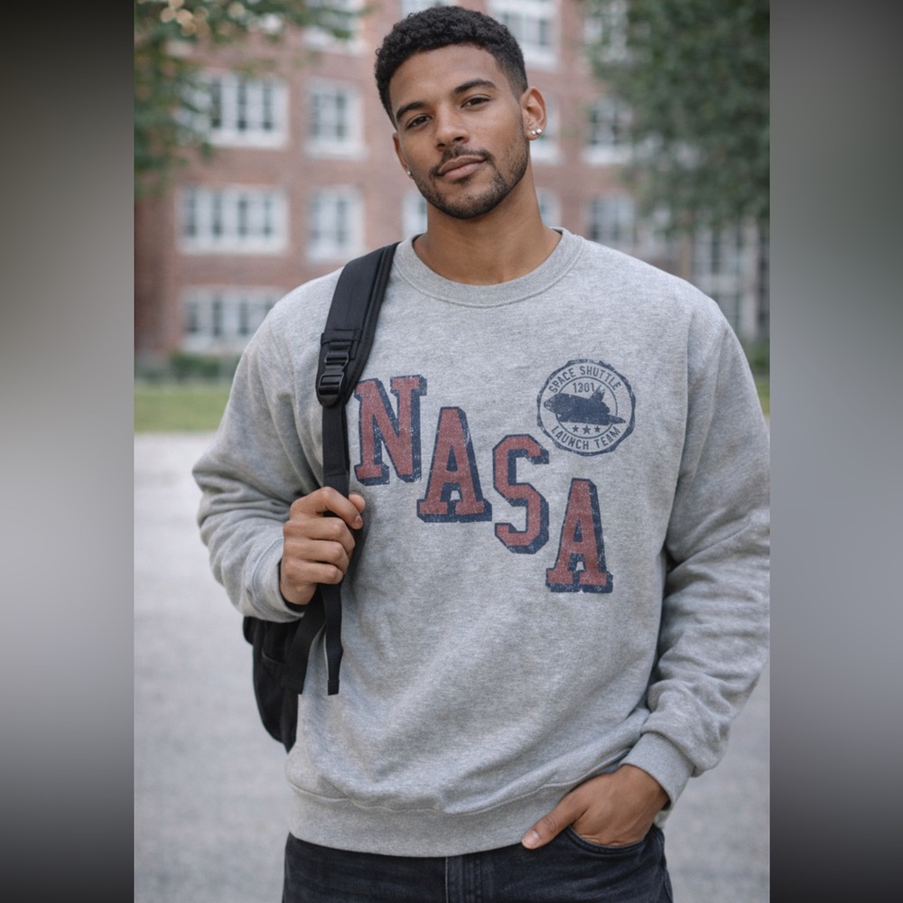 TWO NASA brand- Graphic T-Shirt & Sweatshirt Set - Picture 2 of 7